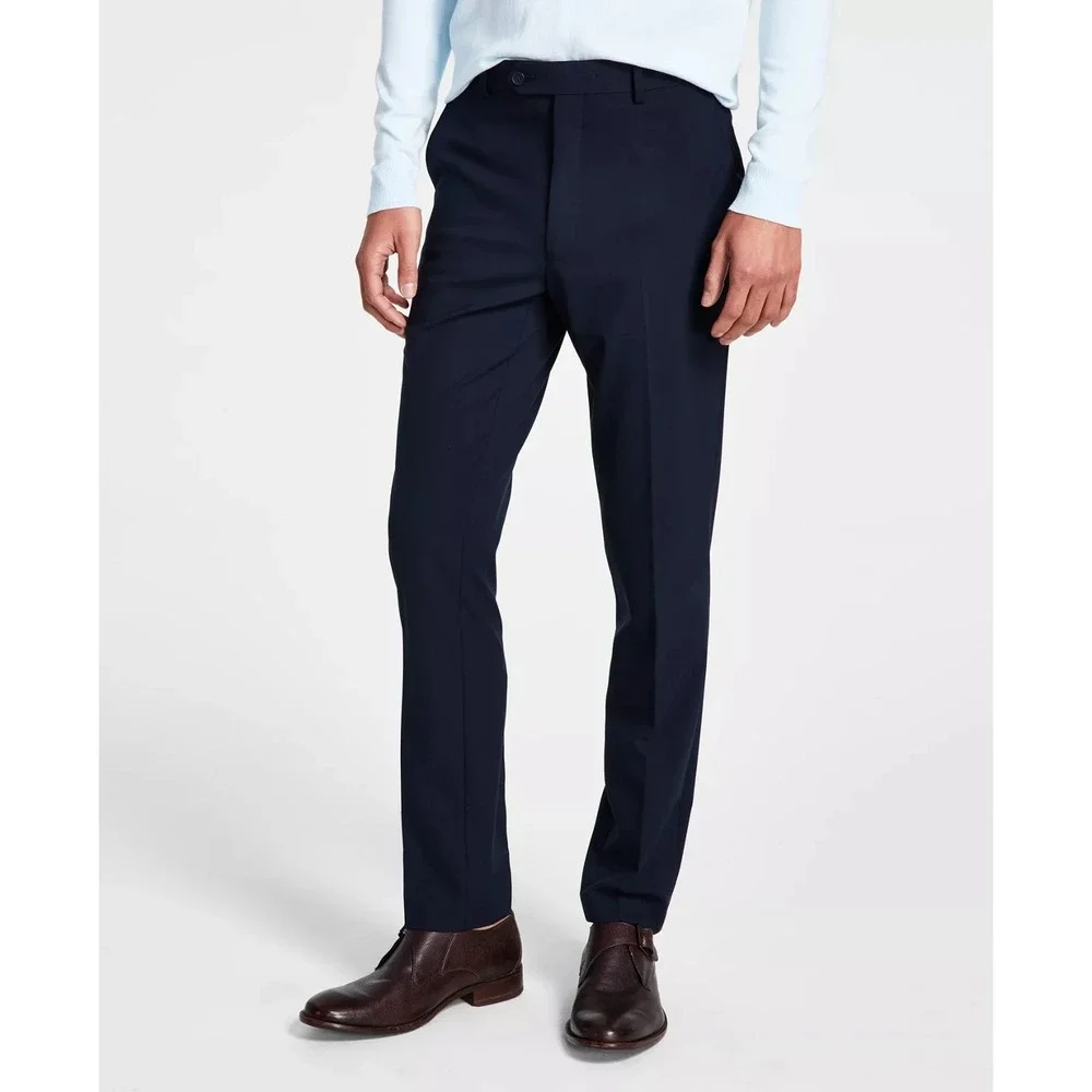 CALVIN KLEIN Mens Skinny Fit Dress Pants 30W 30L Navy